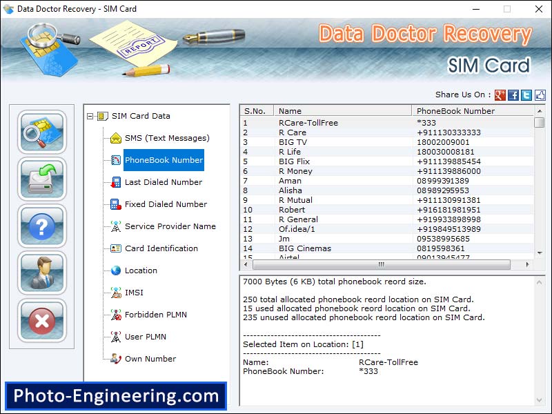 Recover SMS Messages software