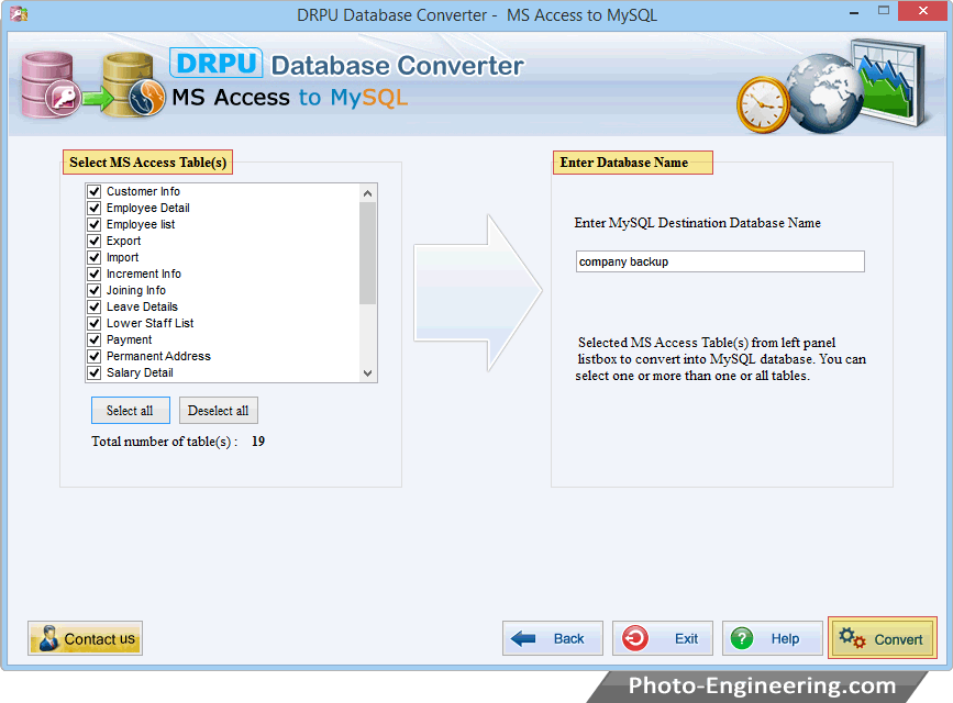 MS Access to MySQL Database Converter