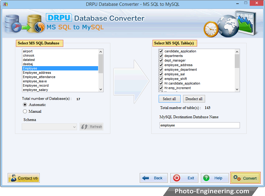 MSSQL to MYSQL Database Converter