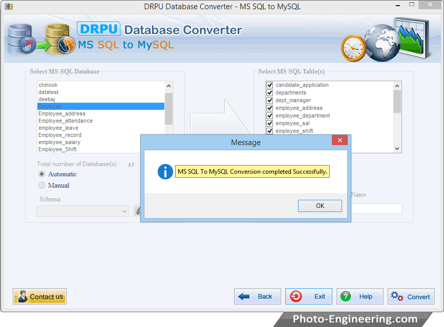 MSSQL to MYSQL Database Converter